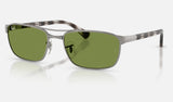 Ray-Ban RB3778 — Gunmetal / Green — quarter view