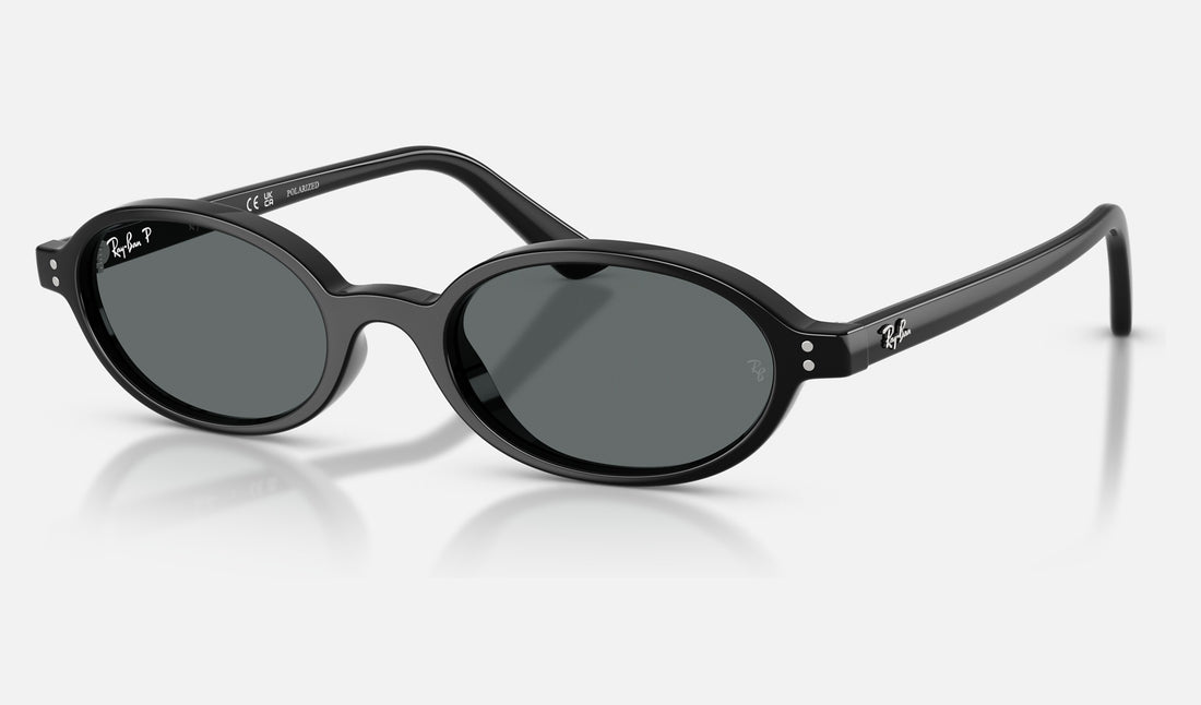 Ray-Ban RB4472 — Black / Dark Grey Polarized — quarter view