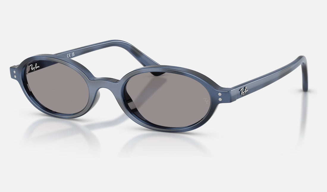 Ray-Ban RB4472 — Blue Havana / Grey — quarter view