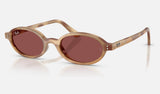 Ray-Ban RB4472 — Cream Havana / Dark Violet — quarter view