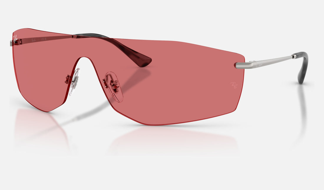 Ray-Ban RB3781 — Gunmetal / Red — quarter view