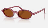 Ray-Ban RB4472 — Violet Havana / Dark Brown — quarter view