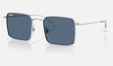 Ray-Ban RB3782 — Silver / Dark Blue — quarter view