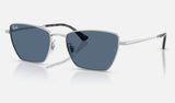 Ray-Ban RB3783 — Silver / Dark Blue — quarter view