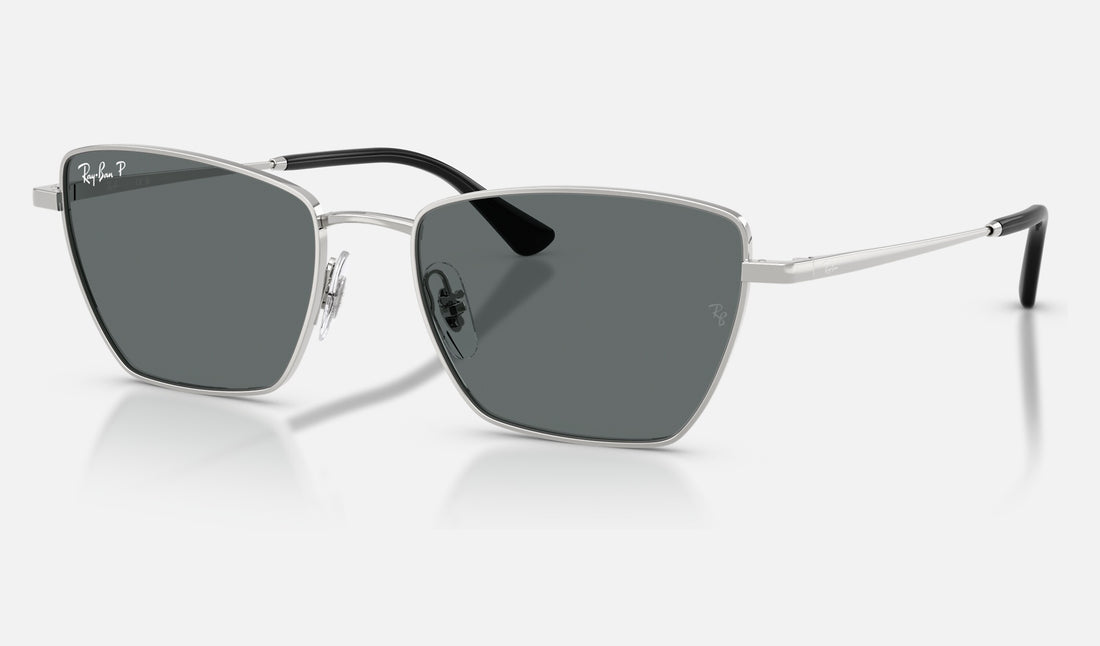 Ray-Ban RB3783 — Silver / Dark Grey Polarized — quarter view