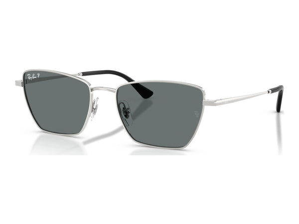 Ray-Ban RB3783 — Silver / Dark Grey Polarized — quarter view