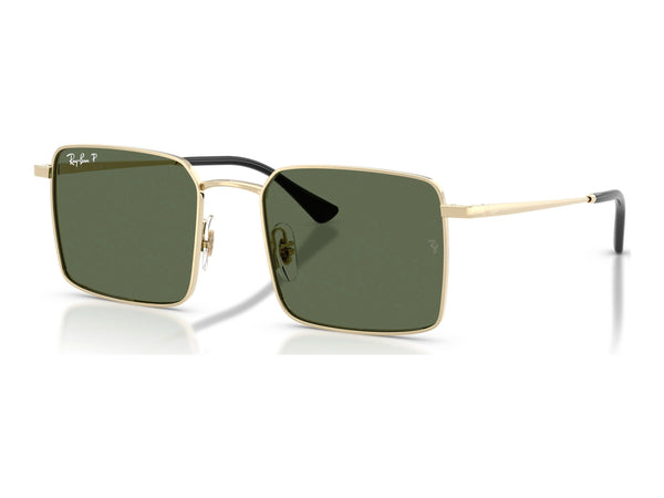 Ray-Ban RB3782 — Pale Gold / Dark Green Polarized — quarter view