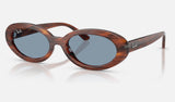 Ray-Ban RB2223 — Striped Havana / Blue — quarter view