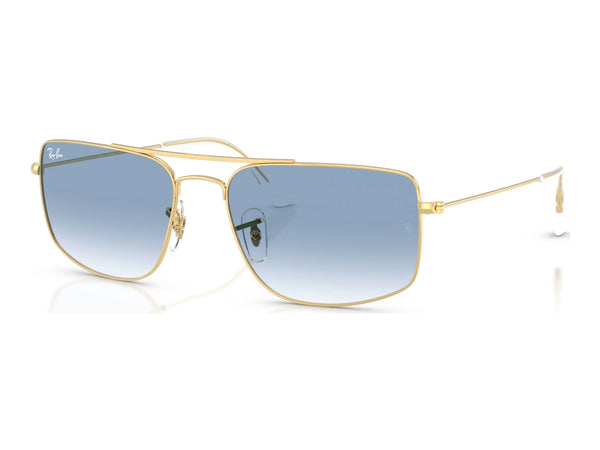 Ray-Ban Explorer 3 RB3779 — Arista Gold / Clear Gradient Blue — quarter view