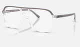 Ray-Ban RX5698 — Grey Transparent — quarter view