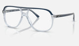Ray-Ban RX5698 — Black/transparent — quarter view