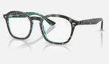 Ray-Ban RX5451 — Havana & Blue — quarter view
