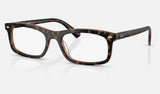 Ray-Ban RX5450 — Havana Brown — quarter view