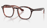 Ray-Ban RX5451 — Havana & Red — quarter view