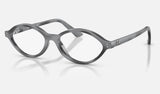 Ray-Ban RX7265 — Dark Grey Havana — quarter view