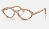 Ray-Ban RX7265 — Cream Havana — quarter view