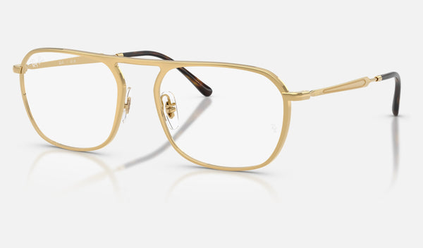 Ray-Ban RX6548 — Arista Gold — quarter view