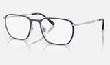 Ray-Ban RX6549 — Blue & Silver — quarter view