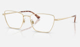 Ray-Ban RX6552 — Pale Gold — quarter view