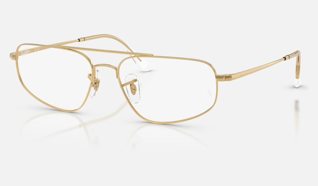 Ray-Ban RX6550 — Arista Gold — quarter view