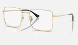 Ray-Ban RX6553 — Pale Gold — quarter view
