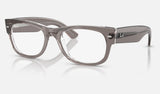 Ray-Ban Mega Wayfarer Ii RX0832V — Transparent Grey — quarter view