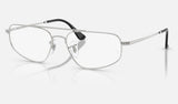 Ray-Ban RX6550 — Silver — quarter view