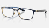Ray-Ban RX8424 — Blue & Arista Gold — quarter view