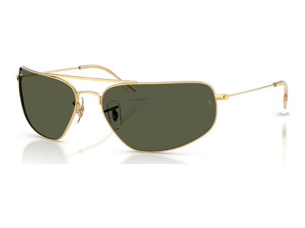 Ray-Ban RB3780 — Arista Gold / Green — quarter view
