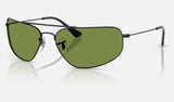 Ray-Ban RB3780 — Black / Green — quarter view