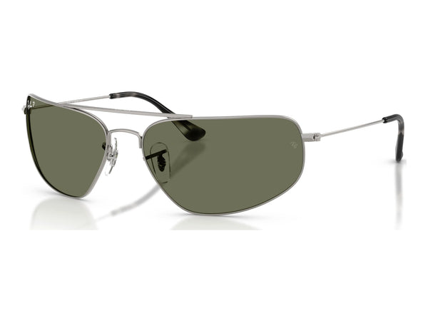 Ray-Ban RB3780 — Gunmetal / Green Polarized — quarter view