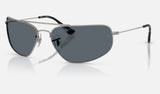 Ray-Ban RB3780 — Gunmetal / Blue — quarter view