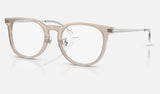 Ray-Ban RX5453D — Light Transparent Brown — quarter view