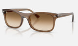 Ray-Ban RB2226 — Transparent Light Brown / Clear Gradient Brown — quarter view