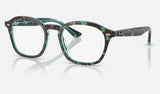 Ray-Ban RX5451F — Havana & Blue — quarter view