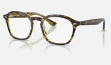 Ray-Ban RX5451F — Havana & Green — quarter view