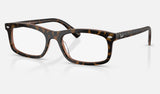 Ray-Ban RX5450F — Havana Brown — quarter view