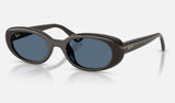 Ray-Ban RB4441D — Full Dark Brown / Dark Blue — quarter view