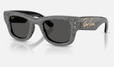 Ray-Ban Wayfarer Puffer RB4940BP — Black & Strass Pave / Ultra Black — quarter view