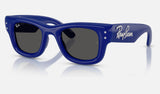 Ray-Ban Wayfarer Puffer RB4940B — Blue & Strass / Ultra Black — quarter view