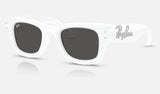 Ray-Ban Wayfarer Puffer RB4940B — White & Strass / Ultra Black — quarter view