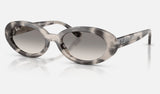 Ray-Ban RB2223F — Opal Grey Havana / Clear Gradient Grey — quarter view