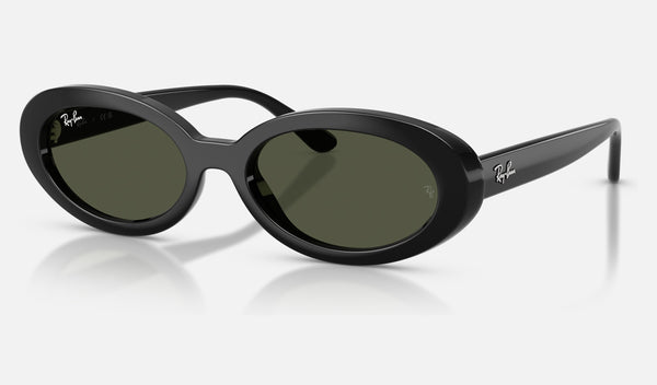Ray-Ban RB2223F — Black / Green — quarter view