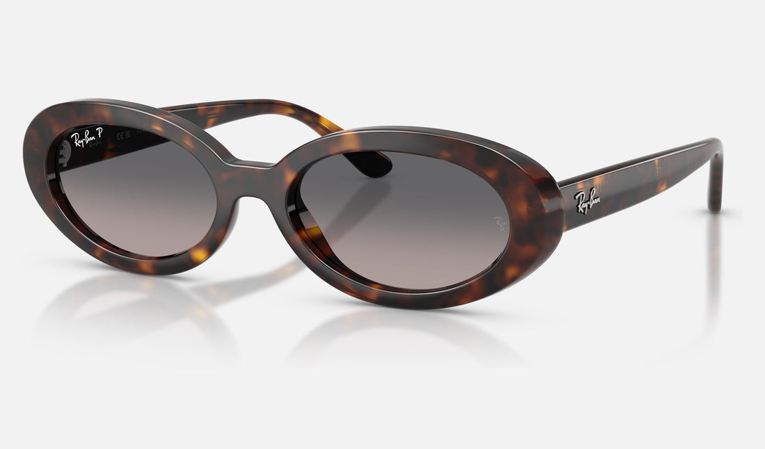 Ray-Ban RB2223F — Havana / Grey Gradient Polarized — quarter view