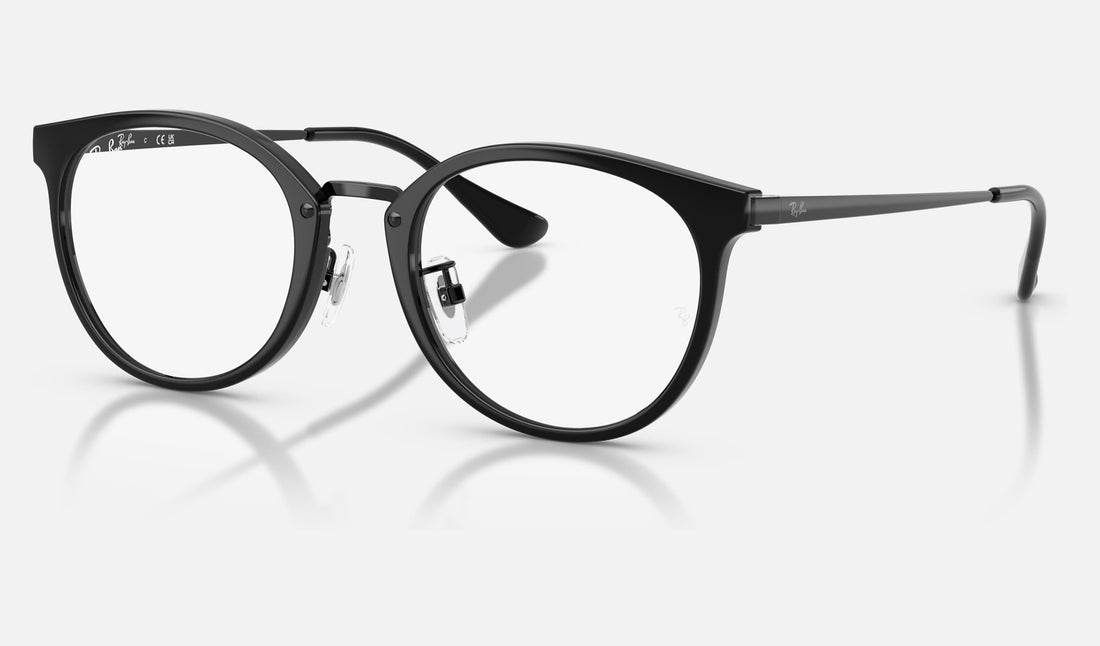 Ray-Ban RX7266D — Black — quarter view