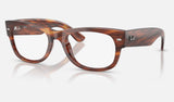 Ray-Ban Mega Wayfarer Ii RX0832VF — Striped Havana — quarter view