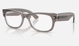 Ray-Ban Mega Wayfarer Ii RX0832VF — Transparent Grey — quarter view
