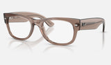 Ray-Ban Mega Wayfarer Ii RX0832VF — Transparent Taupe Beige — quarter view