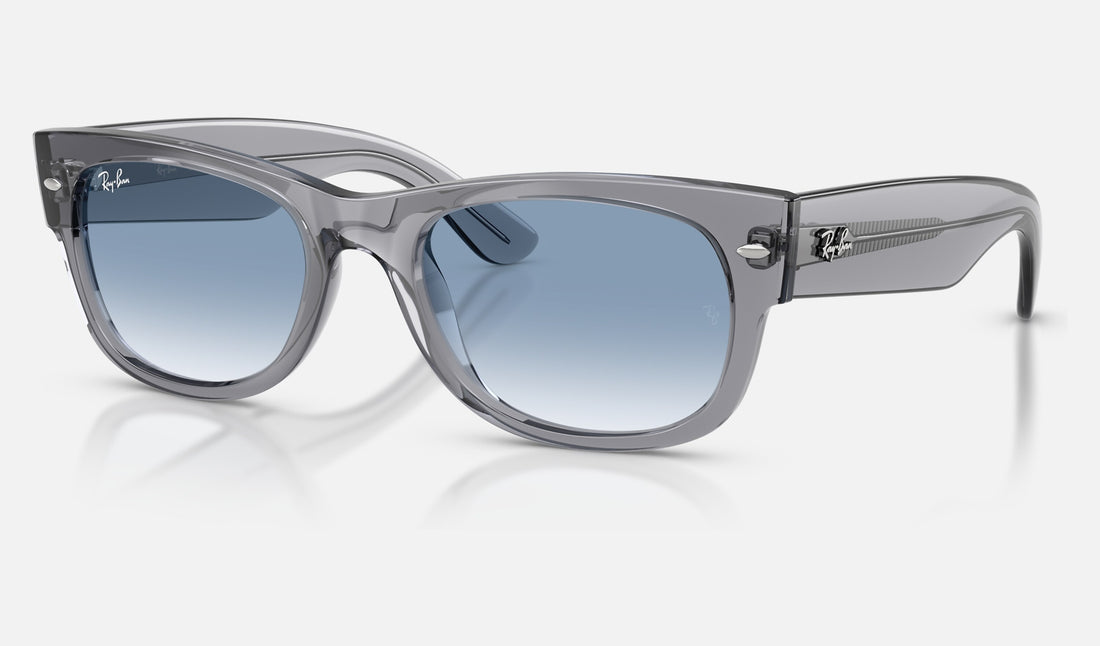 Ray-Ban Mega Wayfarer Ii RB0832SF — Grey / Clear Gradient Blue — quarter view