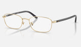 Ray-Ban RX6551D — Pale Gold — quarter view